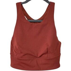 Lululemon Wunder Train Long Line Bra Everlux Brier Rose Size 8 Activewear Brown